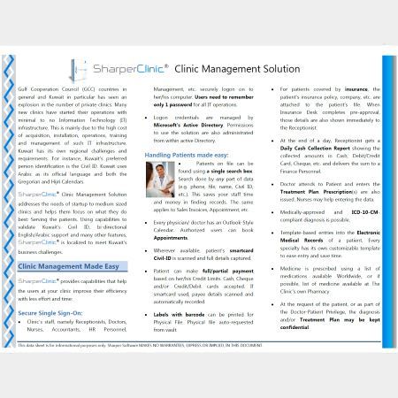 SharperClinic Datasheet