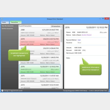 Transactions List