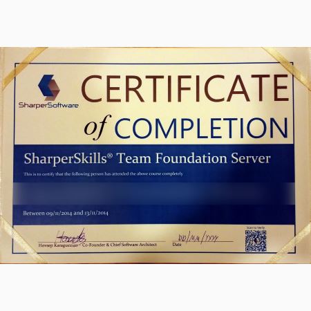 Printed Certificate